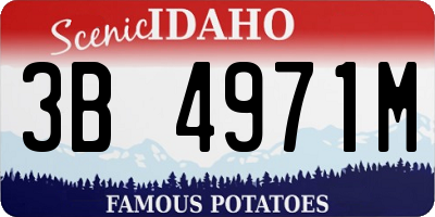 ID license plate 3B4971M