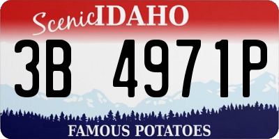 ID license plate 3B4971P
