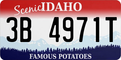 ID license plate 3B4971T