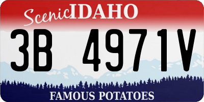 ID license plate 3B4971V