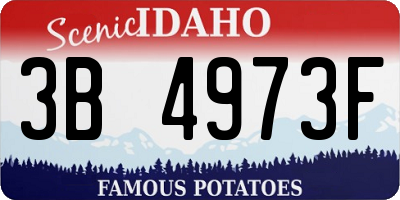 ID license plate 3B4973F