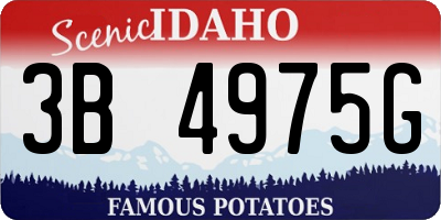 ID license plate 3B4975G