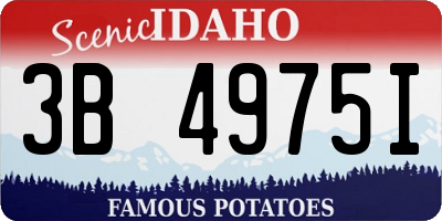 ID license plate 3B4975I