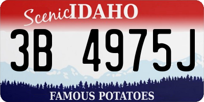 ID license plate 3B4975J