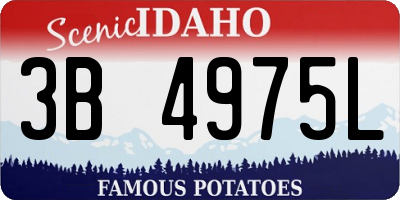 ID license plate 3B4975L