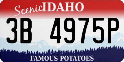 ID license plate 3B4975P