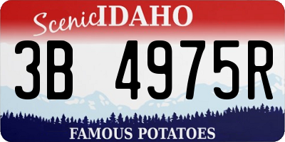 ID license plate 3B4975R