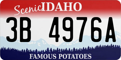 ID license plate 3B4976A