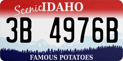 ID license plate 3B4976B
