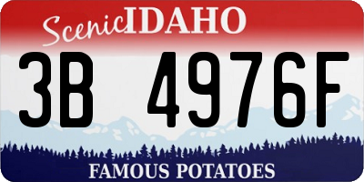 ID license plate 3B4976F