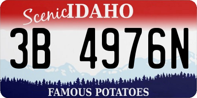 ID license plate 3B4976N