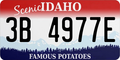 ID license plate 3B4977E