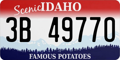 ID license plate 3B4977O