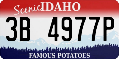 ID license plate 3B4977P