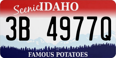 ID license plate 3B4977Q