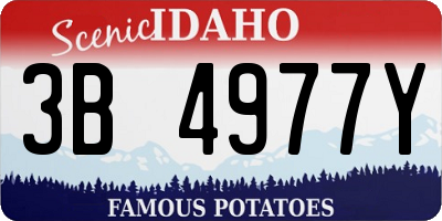 ID license plate 3B4977Y