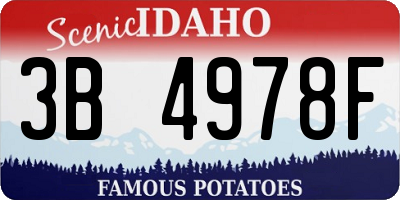 ID license plate 3B4978F