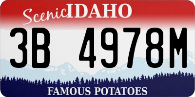 ID license plate 3B4978M