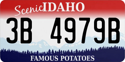 ID license plate 3B4979B