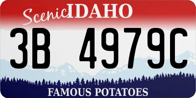 ID license plate 3B4979C