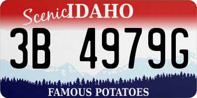 ID license plate 3B4979G