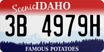 ID license plate 3B4979H