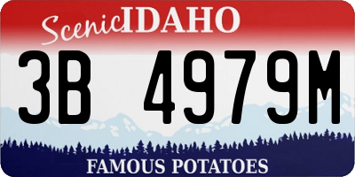ID license plate 3B4979M