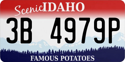ID license plate 3B4979P
