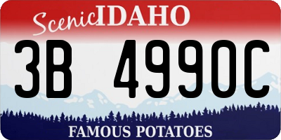 ID license plate 3B4990C