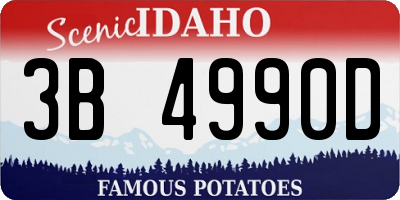 ID license plate 3B4990D