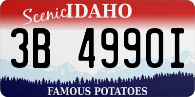 ID license plate 3B4990I