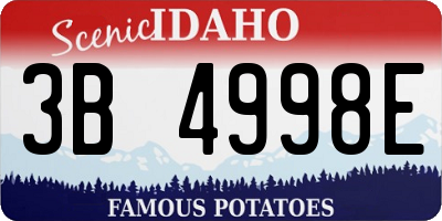 ID license plate 3B4998E