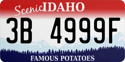 ID license plate 3B4999F
