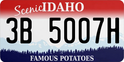 ID license plate 3B5007H
