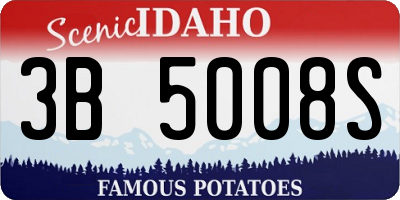 ID license plate 3B5008S