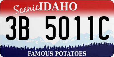 ID license plate 3B5011C