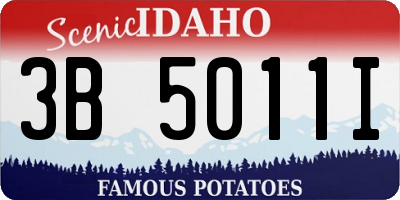 ID license plate 3B5011I