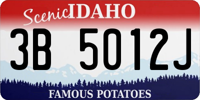 ID license plate 3B5012J