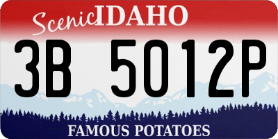 ID license plate 3B5012P