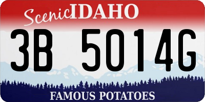 ID license plate 3B5014G