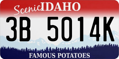 ID license plate 3B5014K