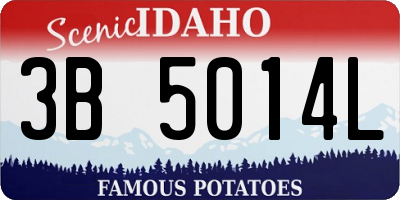 ID license plate 3B5014L