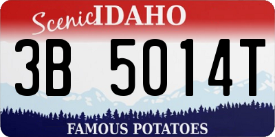 ID license plate 3B5014T