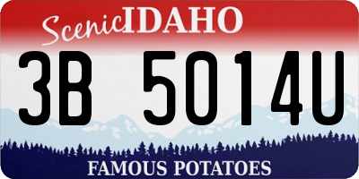 ID license plate 3B5014U