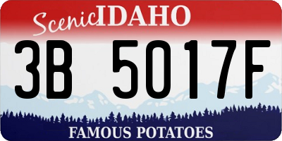 ID license plate 3B5017F