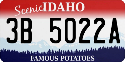 ID license plate 3B5022A