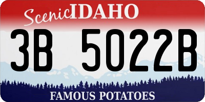ID license plate 3B5022B