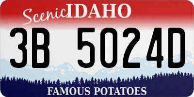ID license plate 3B5024D