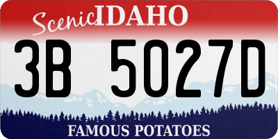 ID license plate 3B5027D