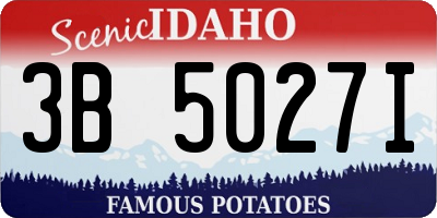 ID license plate 3B5027I